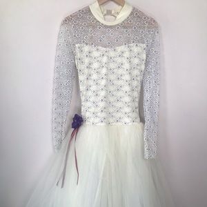 Cream Lace Ballet Tutu Dress